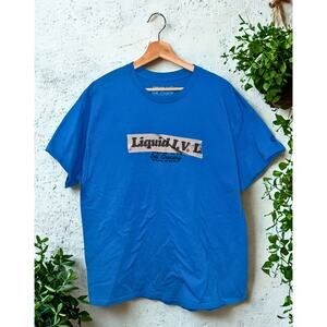 Liquid I.V. Deli-Grocery Graphic T-Shirt Blue XL NYC Bodega Promo Tee